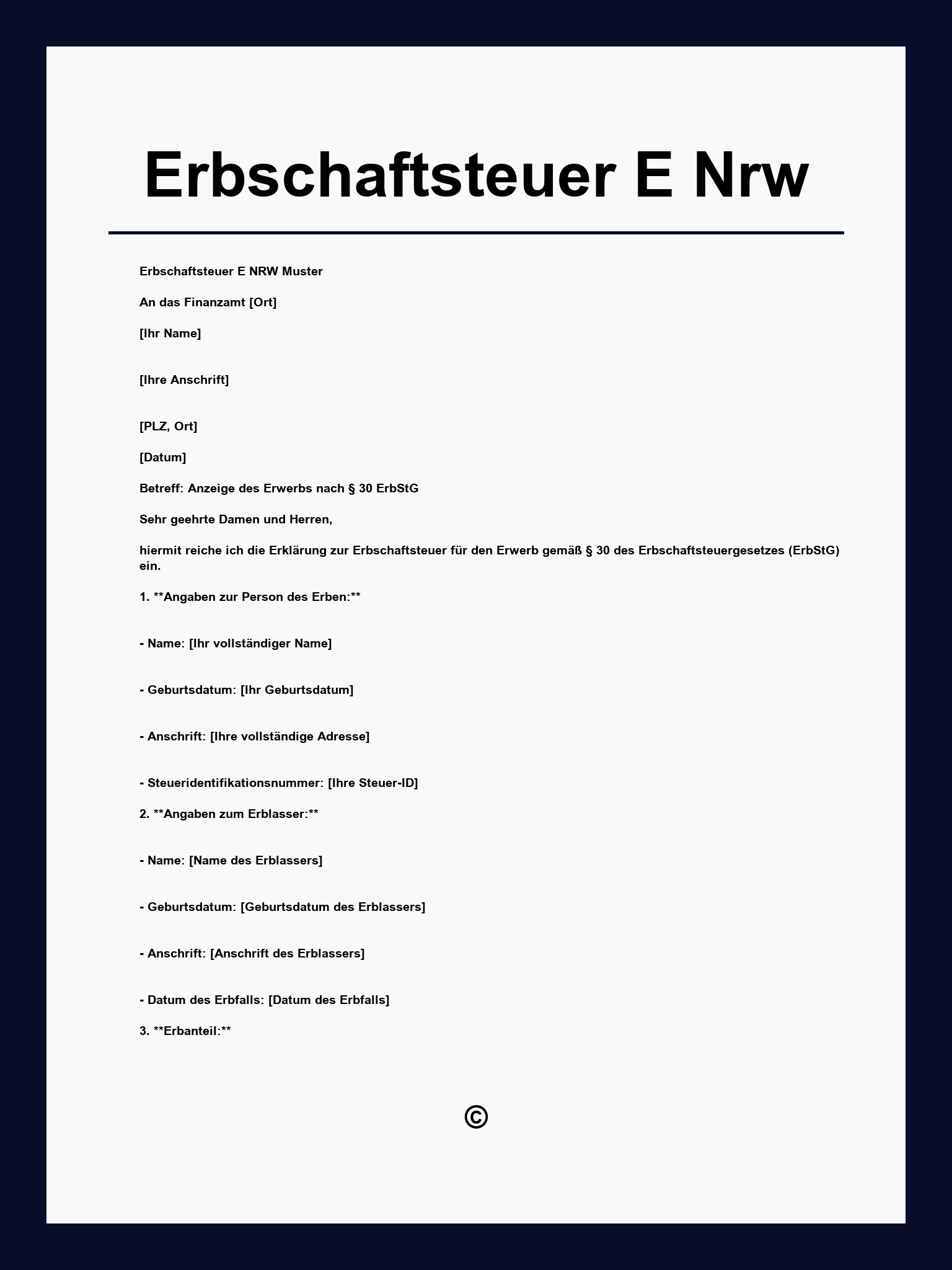 Erbschaftsteuer Formulare Nrw