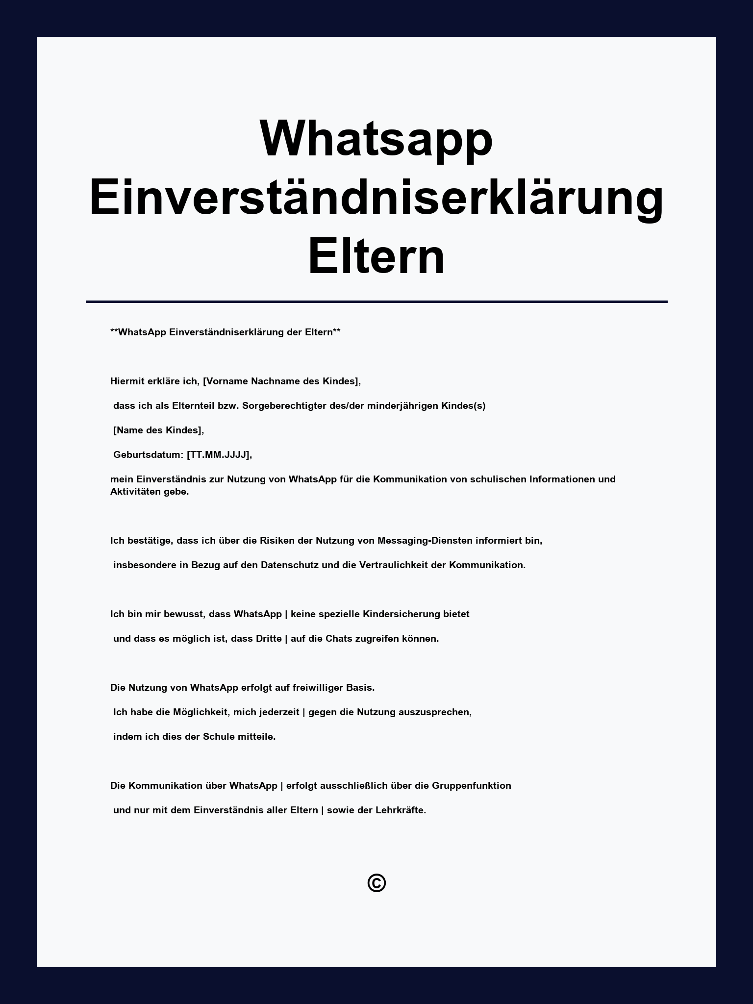 Whatsapp Einverständniserklärung Eltern